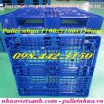 Pallet nhựa xanh 1100x1100x150mm nhựa nguyên chất